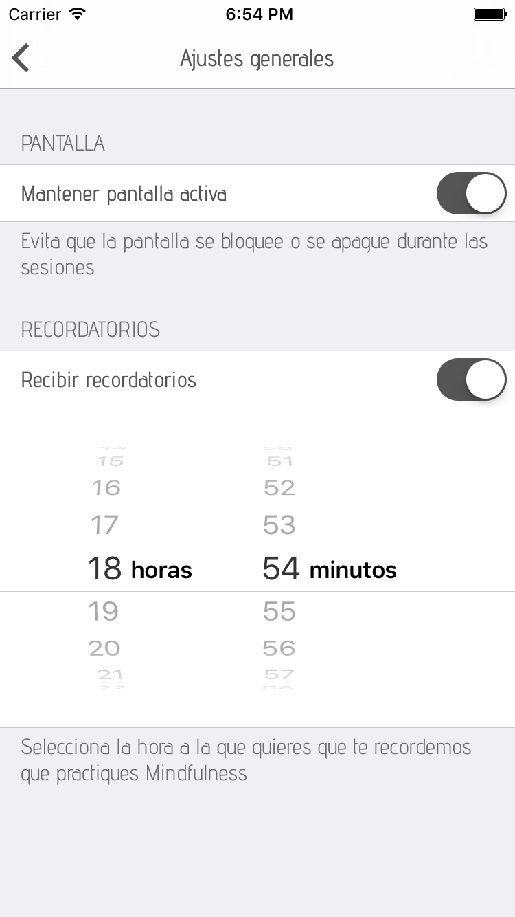 Captura de pantalla de la aplicación REM Volver a casa: recordatorio diario